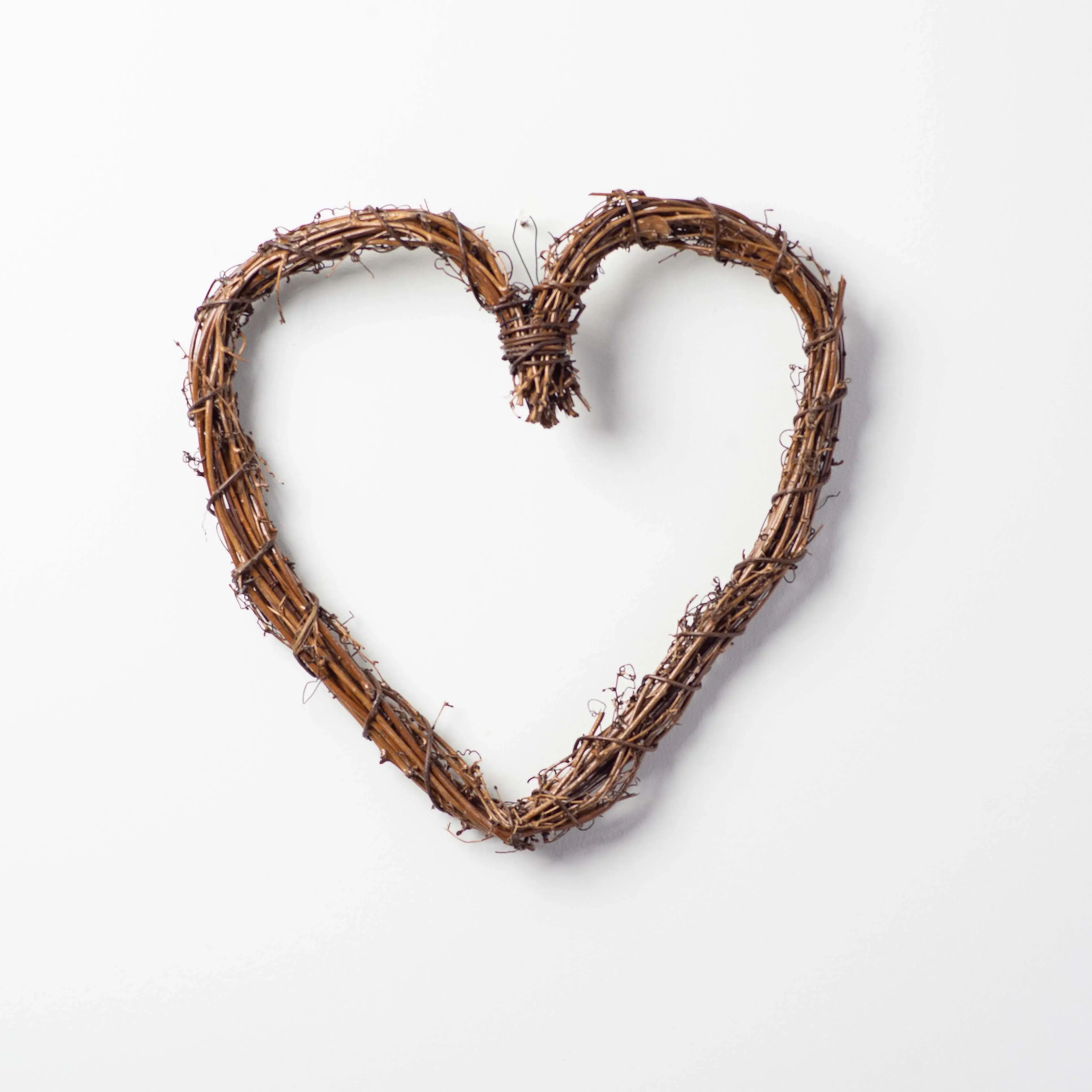 18" Natural Grapevine Heart Wreath Base - Hangable Home Decor, Natural Decor for Wedding & Everyday Use, Wedding Decor