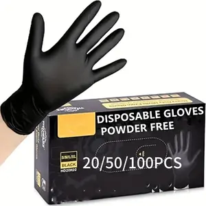 Disposable Powder-Free Latex Free Nitrile Gloves, 20/50/100pcs, Durable Cleaning Gloves, Ideal for Home Cleaning, Kitchen Use, Food Handling, Tattooing & Beauty, Household Cleaning Gloves