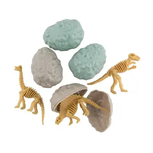 2 1/2" Dinosaur Fossil Toy-Filled Plastic Easter Eggs - 12 Pc.