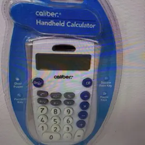 Caliber hand-held calculator