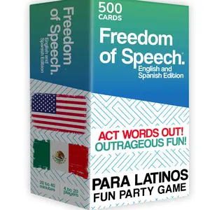 QUOKKA Juegos de Mesa en Español para la Familia – 500 Bilingual Spanish & English Card – Fun Party Game for Adults and Kids