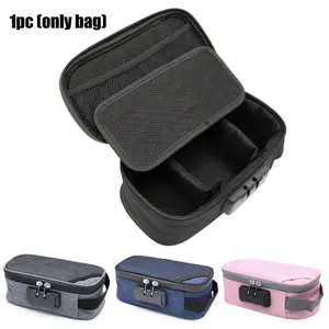 Travel Storage Bag, 1 Count Portable Odor Makeup Bag with Lock, Compact Sealed Zipper Storage Bag for Storing Jewelry, Cosmetics and Accessories, makeup organizer pouch, Beauty Storage Pouch