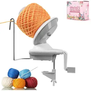 Yarn Winder, Yarn Spinner, 3.5 OZ Easy-to-Install Low Noise Efficient Yarn Ball Winder, Manual for Crochet and Knitting Enthusiast Fits Yarns Below Size 5