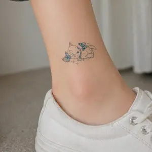 Butterfly Kitty Temporary Tattoo