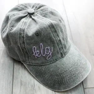 Custom Hand-Embroidered Initial Baseball Hat - Personalized Comfort & Style