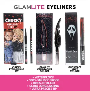 Glamlite Eyeliners - Water Proof, Smudge Proof, Jet Black, Ultra Long Lasting Glamlite Eyeliners - Water Proof, Smudge Proof, Jet Black, Ultra Long Lasting