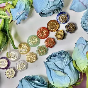 7count/Set Crystal Chakras Round Disk Healing Energy Gemstone DIY Pendant Fanshion Jewelry Healthcare Treatment Therapeutic