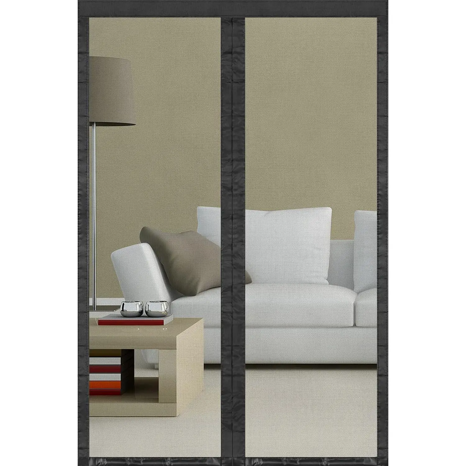 Heavy Duty  Fiberglass Screen Door with Reinforced Mesh - Fits Door Size 32x80inch, Self Sealing, Easy Install,  Air Flow & Keep  Out - Pet and  Friendly,   Design