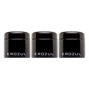 Erozul 60ml Screw Top Wide Mouth Glass UV Jar - 3 Pack