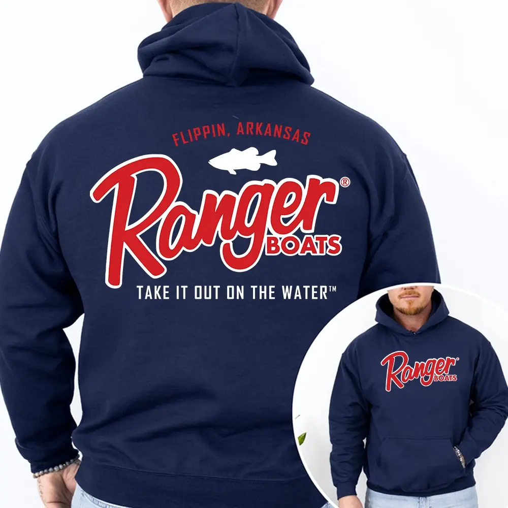 [Sale up to 43%] [Made In USA] Ranger Boats Hoodie – Official Logo Sweatshirt, Take It Out On The Water Graphic, Boating & Fishing Lifestyle Apparel, Unisex Outdoor Pullover