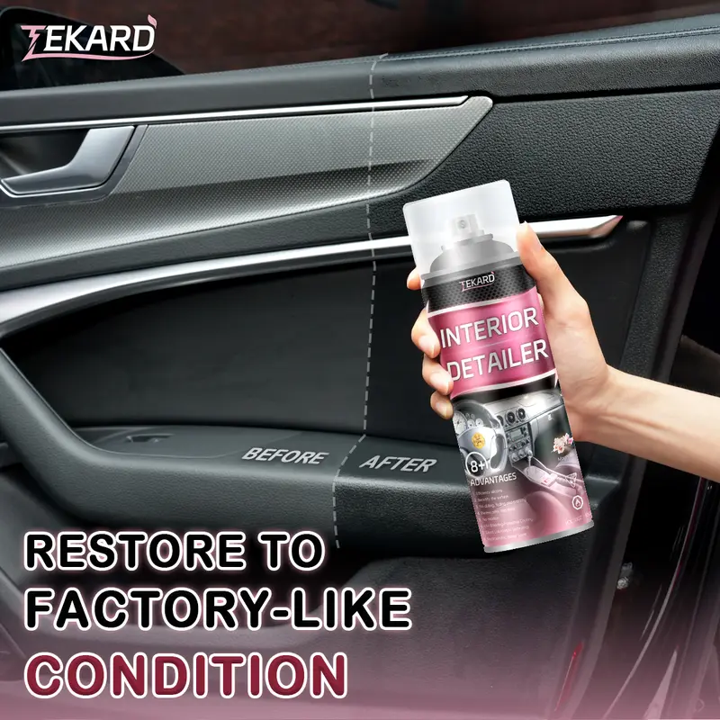 TEKARD Detailer - Ultimate Protection for Vinyl, Rubber, and Plastic Surfaces Car Interior Detailer and Protectant, waterless Spray Wax:Plastic, Rubber, Leather Cleaner for Car lnteriors&Exteriors、Quick Detailer、Automotive Care、Durable Protection Glossy