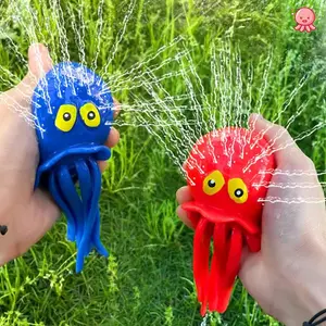 Swimming with Octopus Children's Bathing Toy - Pinching Fun with Spraying Water Feature - Beach Relaxation Toy - Water Play Toy
