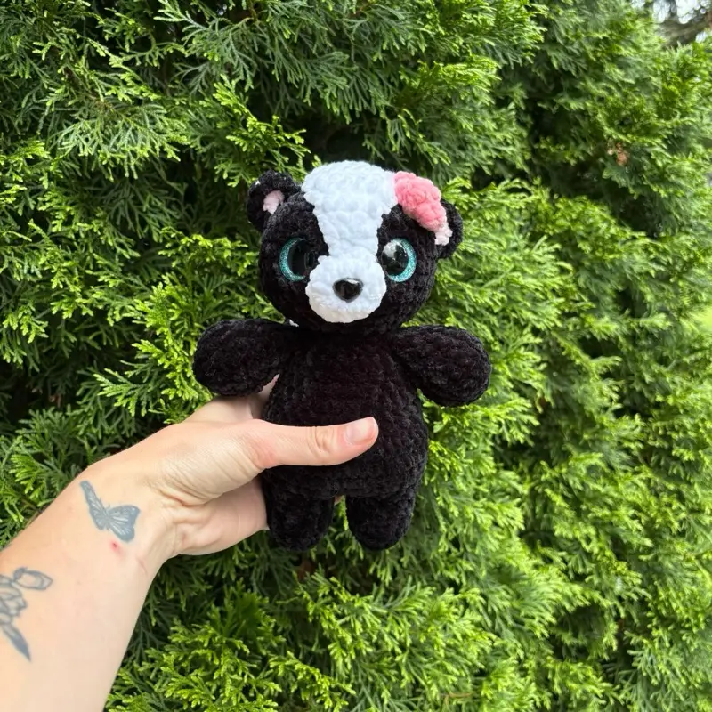 Hand crocheted Skunk
