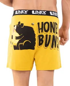 LazyOne | Honey Buns Bear Men's Funny Boxer - Funny Animal Boxers, Novelty Boxer Shorts, Gag Gifts for Men, Humorous Underwear for Men Cotton Fabric