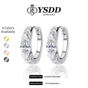 【7.4 TAKE ME HOME】Eye of Horus Huggie vvs Synthetic Moissanite Earrings in 925 Sterling Silver 0.8CT TOTAL