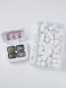 DIY Nail Art Set -High density Platinum Solid Patting Gel, Gel x Nails, Nail Buffer Sponge & Mini Nail Clips, Nail Gel for DIY Nail Art, Salon-Quality, Designed for Women Manicure Cutics Kit Flawless