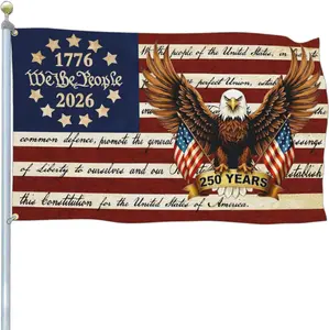 250 Year American Anniversary Flag 250 Merchandise Decorations 250th Anniversary USA Flag Patriotic Betsy Ross 4th of July We The People 1776 Yard Flags for Outside 3x5 Ft