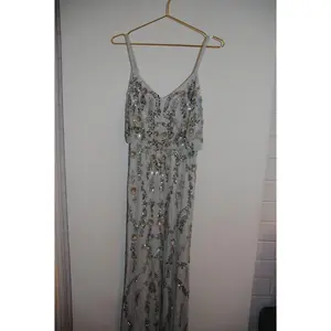 blue Adrianna Papell collection beaded gown, 2