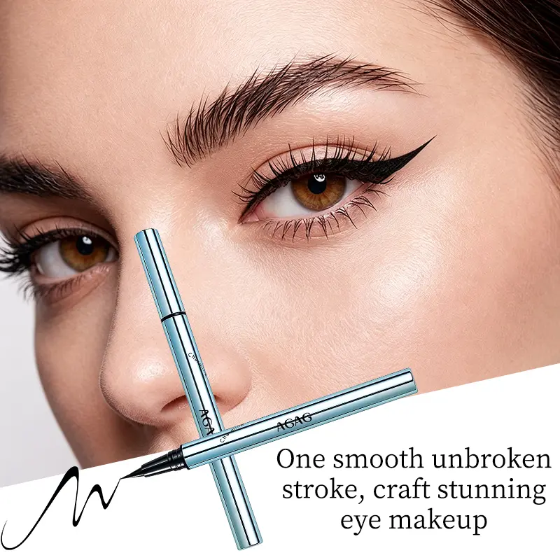 AGAG Waterproof Eyeliner Pen, Long Lasting Liquid Eye Liner with Anti Smudge & Transfer Proof Technology, 12H Stay Power Formula, Smooth Drawing Experience for Precise Eye Makeup Application