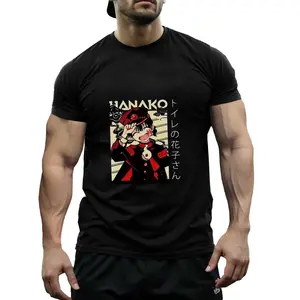 Hanako-kun Toilet-Bound Anime Men’s Polyester T-Shirt, Japanese Retro Graphic Tee, Soft Lightweight Polyester Fabric, Trendy Crew Neck Top for Anime Lovers
