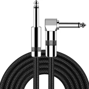 New Bee Guitar Cable 20 ft Electric Instrument Cable Bass AMP Cord 1/4 Straight to Straight for Electric Guitar, Bass Guitar, Electric Mandolin, Pro Audio (Right Angle)