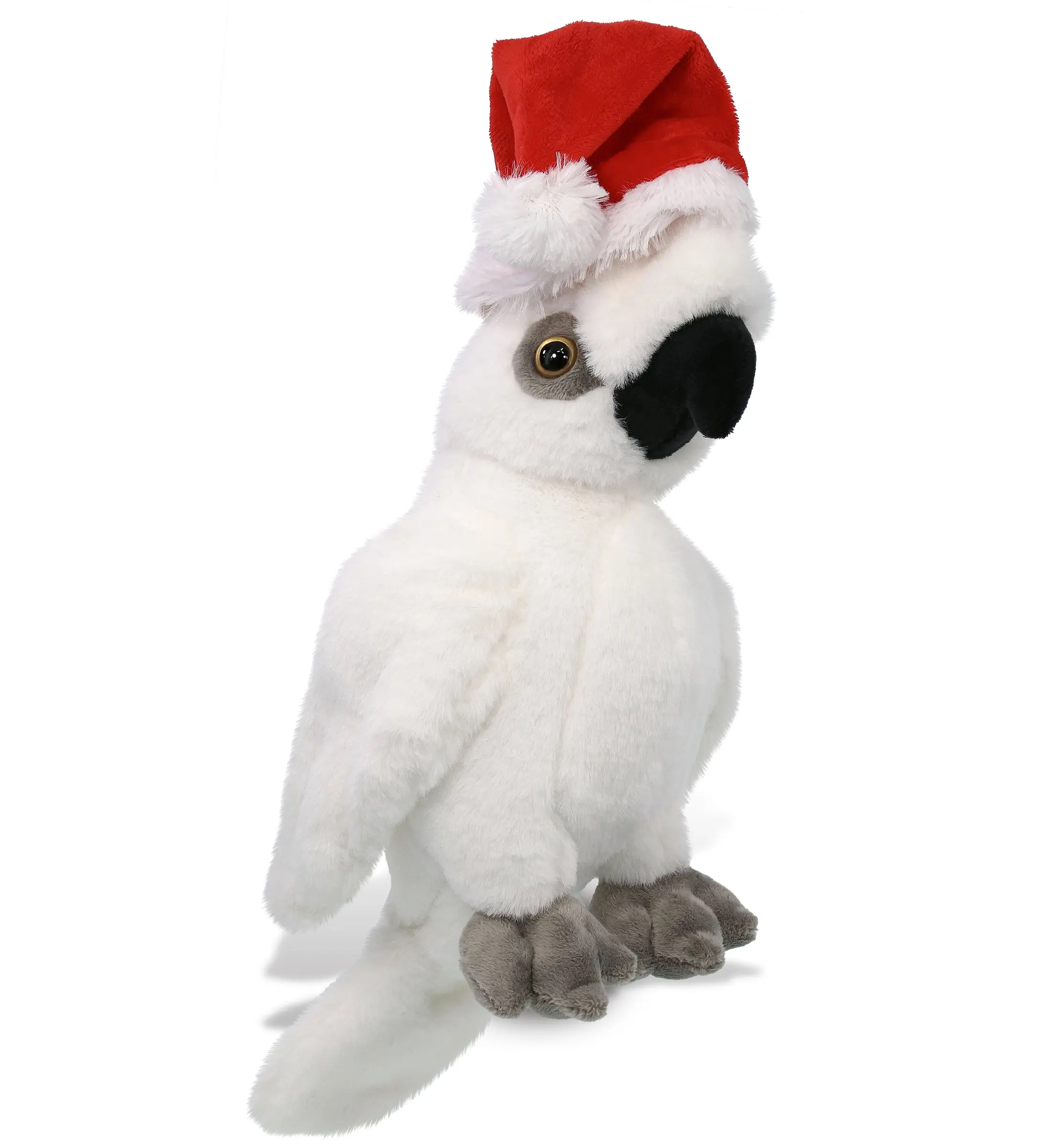 PLUSH SANTA - SUPER-SOFT PLUSH - COCKATOO 10"