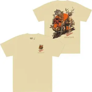 Miller High Life Deer Front And Back Print 2-sided T-shirt - Color Choices For You - Statement Pieces - Choose Your Fashion - From Small To Extra Large - Wear It Your Way T-Shirt