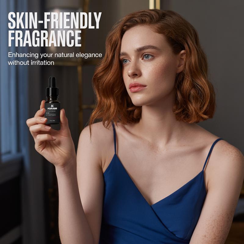 KUAABR Pheromone Perfume for Women - Long lasting fragrance with jasmine and rose flower oils. Integrated with human-friendly pheromones, it subtly enhances attractiveness and self-confidence, suitable for dating, socializing and other occasions, 15 ml.