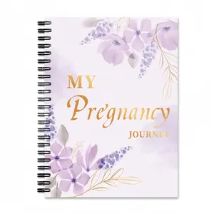 Floral Pregnancy Diary Mypregnacyjourney, Spiral Bound Planner, Cherish Your Journey with Beautiful Design, Perfect for Expecting Mothers