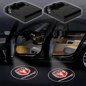 2pcs Car Door Projector Light LED HD Welcome Light for Dodge Challenger Charger Journey RAM Durango Srt Dart Journey Avenger