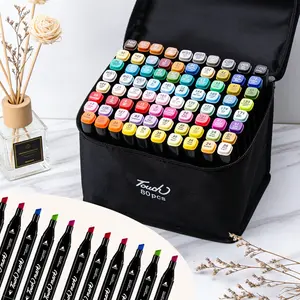 1Pc 80 Colors Dual Tip Art Markers Set Alcohol Based Coloring Markers for Drawing Sketch Illustration Graphic Design Manga Adult Coloring Art Supplies with Carry Case for Sketchbook Journal DIY Craft Spring Summer Gift