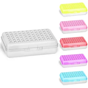 Enday No.0628 Assorted Color Dots Pencil Case, Gray - Pack of 24