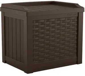 Suncast 22 Gallon Small Resin Storage Seat, Java, SSW600J