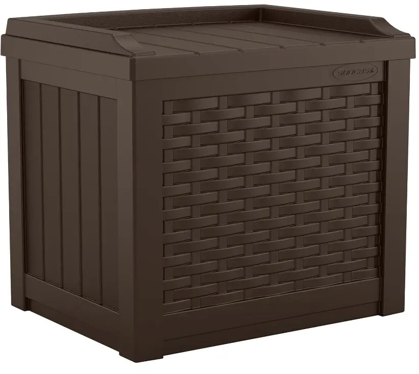 Suncast 22 Gallon Small Resin Storage Seat, Java, SSW600J