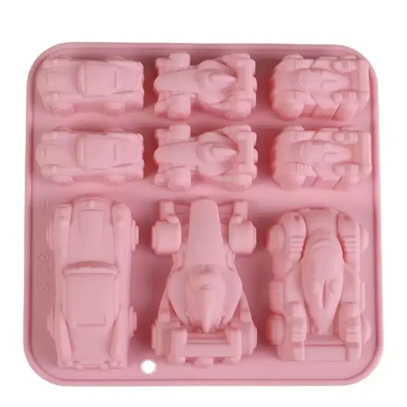 Racing Car Silicone Mold, Ice Cube Tray Mold, Chocolate Mold, Cake Resin Mold, Durable and Reusable, Perfect for Baking and Crafting