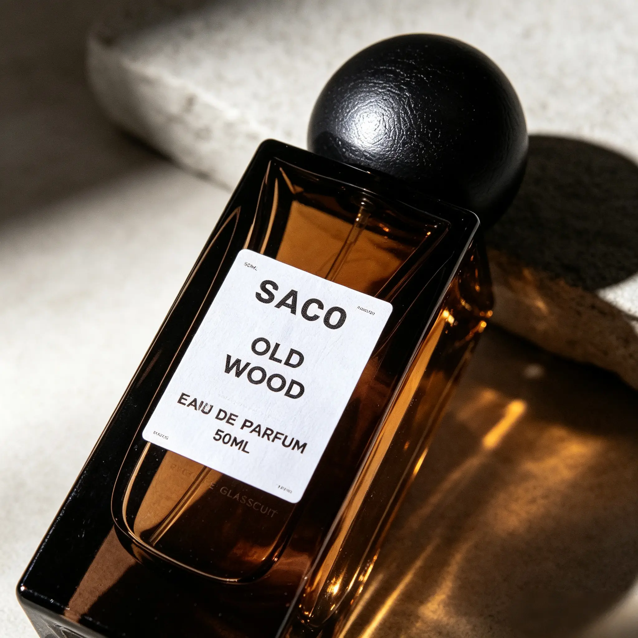 SACO OLD WOOD Eau De Parfum 50ml Aesthetic Dark Amber Glass Luxury Earthy Woody Fragrance Long Lasting 12H Natural Oil Extract Perfume Spray for Men Women Daily Woody Signature Elegant Aesthetic Aesthetic Lifestyle Vibes
