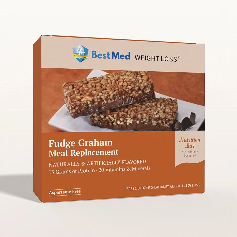 BestMed Meal Replacement Protein Bar, Fudge Graham (7ct)