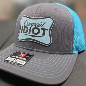 Overpaid IDIOT Unisex Baseball Cap - Comfortable Fit with Unique Design & Stylish Features for Casual Outings Men's/Women's Premium Snapback Hat Adjustable and Flex Fit Options