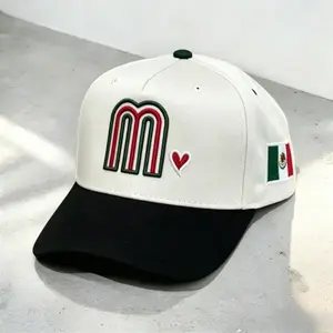 Mexican Pride Embroidered Baseball Cap for Men & Women, Adjustable Snapback Hat, Mexico Flag Curved Brim Dad Hat, Streetwear Casual Trucker Cap nisex Streetwear Snapback for Daily Wear