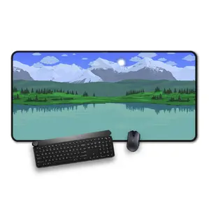 Lake Background Gaming Mousepad - Medium, Large and Extra Large Sizes - Anti-Slip Rubber Base Nostalgic Design