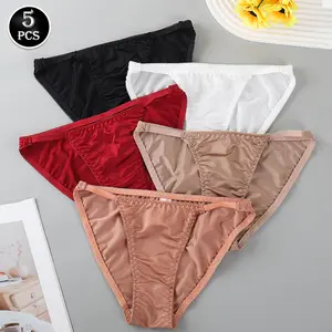 5 pieces of women's bikini panties, with a seamless design without any stitching, featuring a sexy side wing design, and a lightweight and breathable women's underwear set.