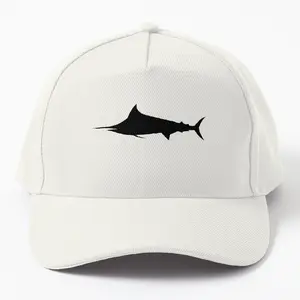 Marlin Fish Twill Cap Hat - Stylish and Sporty Hat Featuring a Majestic Marlin Fish Design - Perfect for Fishing Enthusiasts and Ocean Lovers