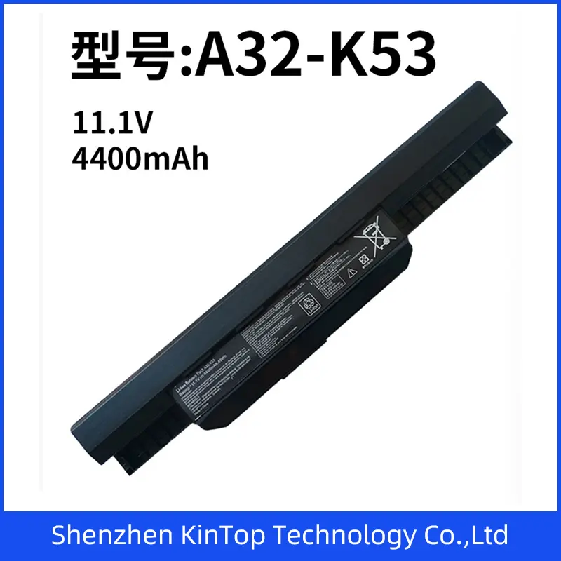 11.1V4400mAh A32-K53 Black Laptop Battery for Asus A32-K53 A43s A53s X44h X54h K43s X53e X43b Replacement Battery Li-ion Battery