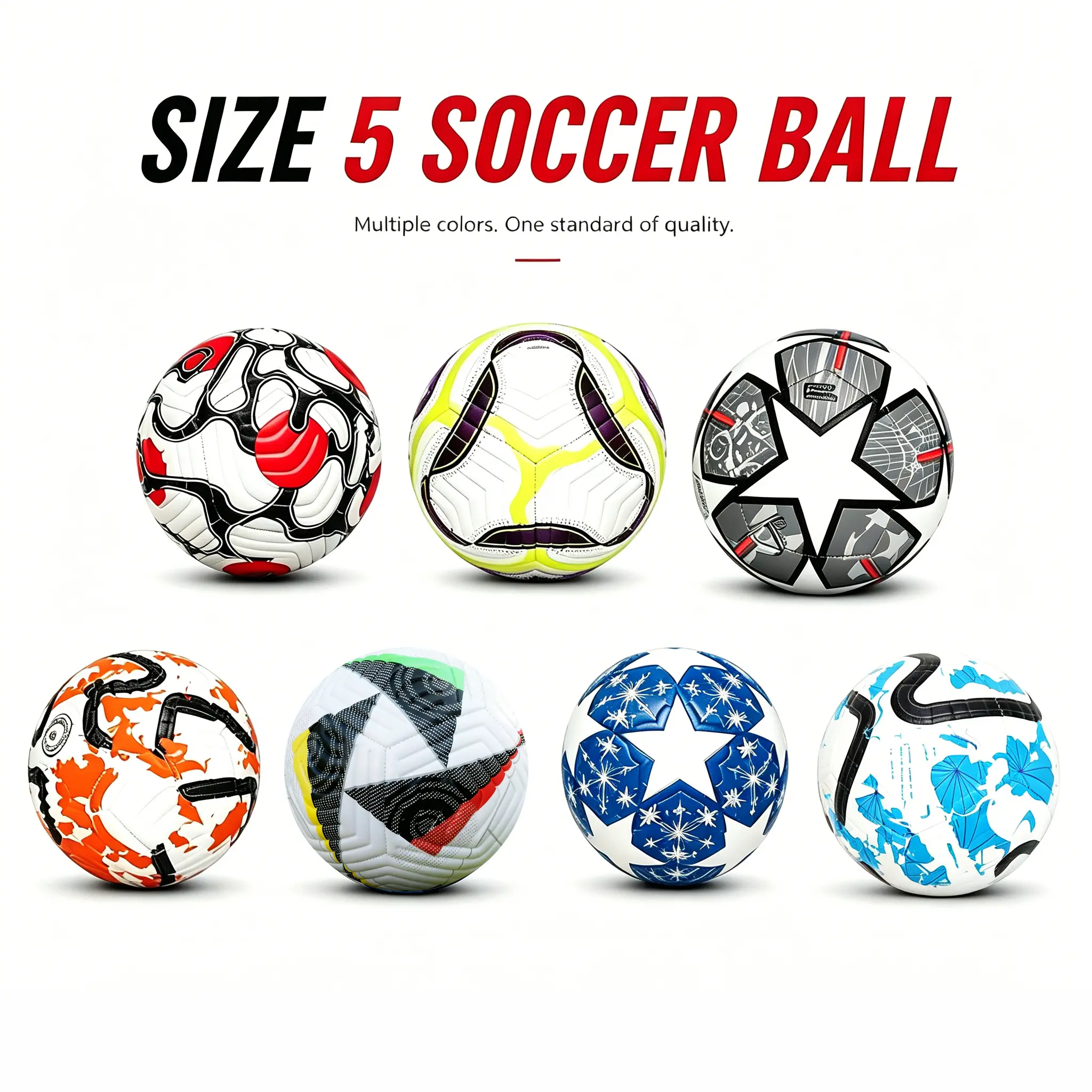 size 5 soccer ball, Entertainment Training Ball, Suitable for Teens and Adults, Includes Net Bag, Pump, Needles, Soccer Balls,Football Equipment,soccer fan accessory, winning soccer gear, Youth training ball,Thermo Seamless Soccer Ball