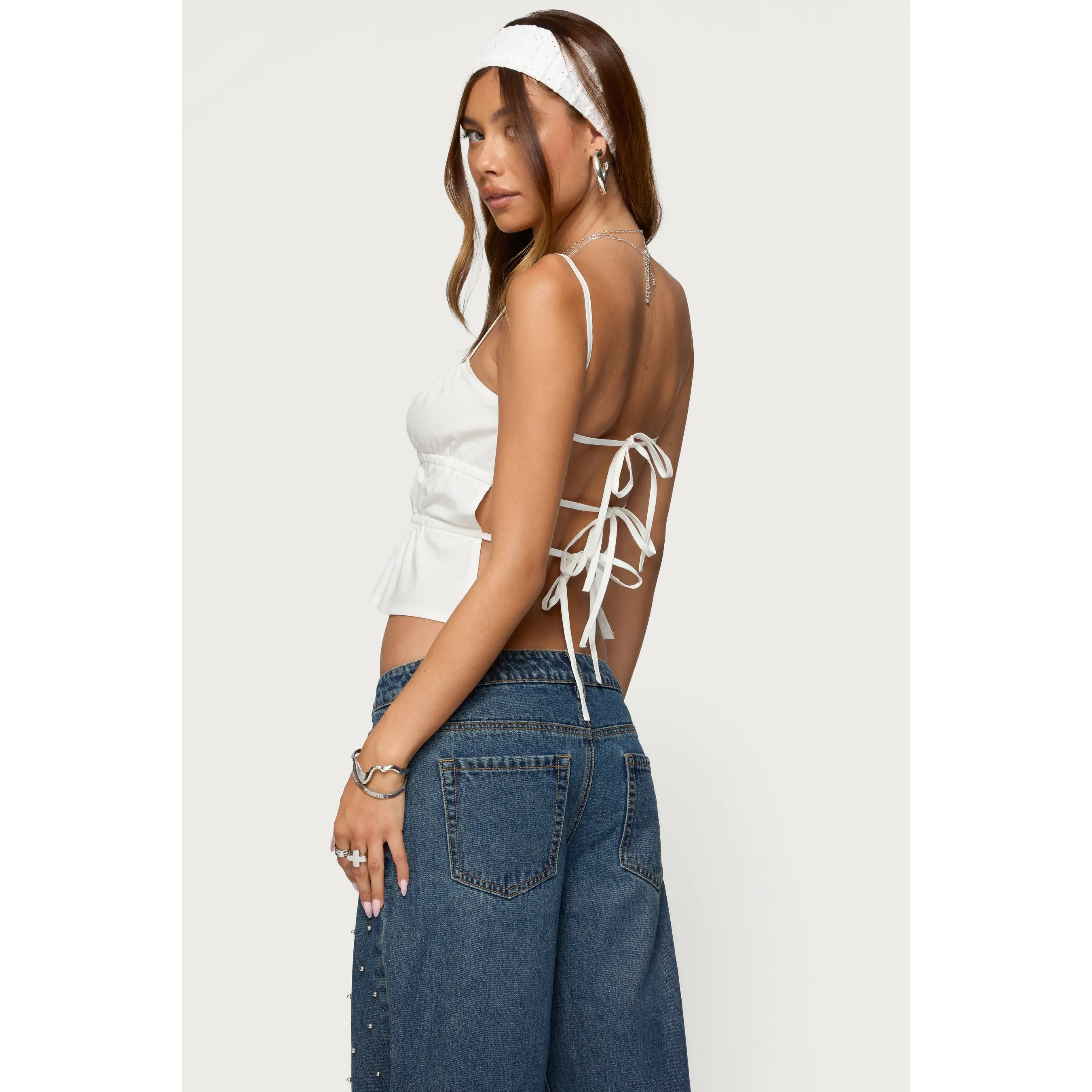 Adler Tiered Backless Top Adler Tiered Backless Top