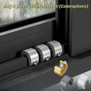 3pcs Aluminum Alloy Sliding Window Limiter, Safety Lock Buckle, Anti-Theft Artifact, Window Safety Limit Lock Buckle, Secure Home Accessory