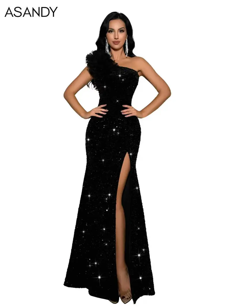 black glitter prom dresses - TikTok Shop