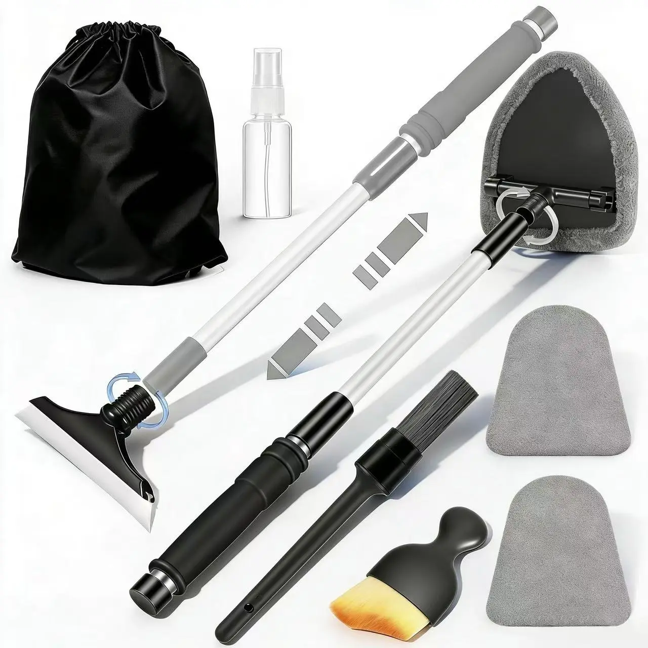 Gray-Car Window Brush