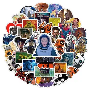 2026 new 10/30/50PCS Animated Short Love,Death&Robots Cartoon Sticker DIY Phone Laptop Luggage Skateboard Graffiti Decals Fun Gift