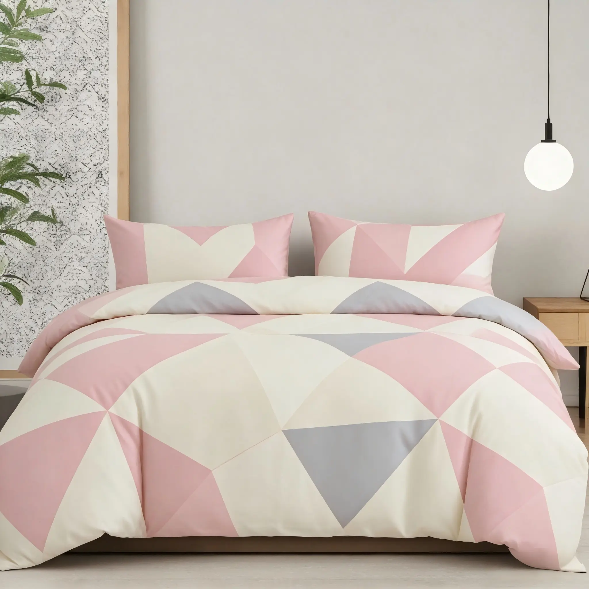 Pink Gray Geometric